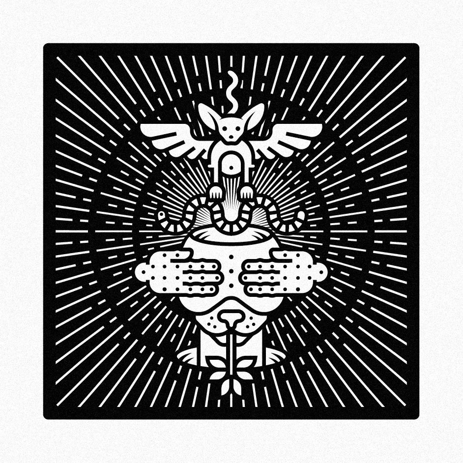 Wicked the Furry, Silkscreen print by Leffe Goldstein.